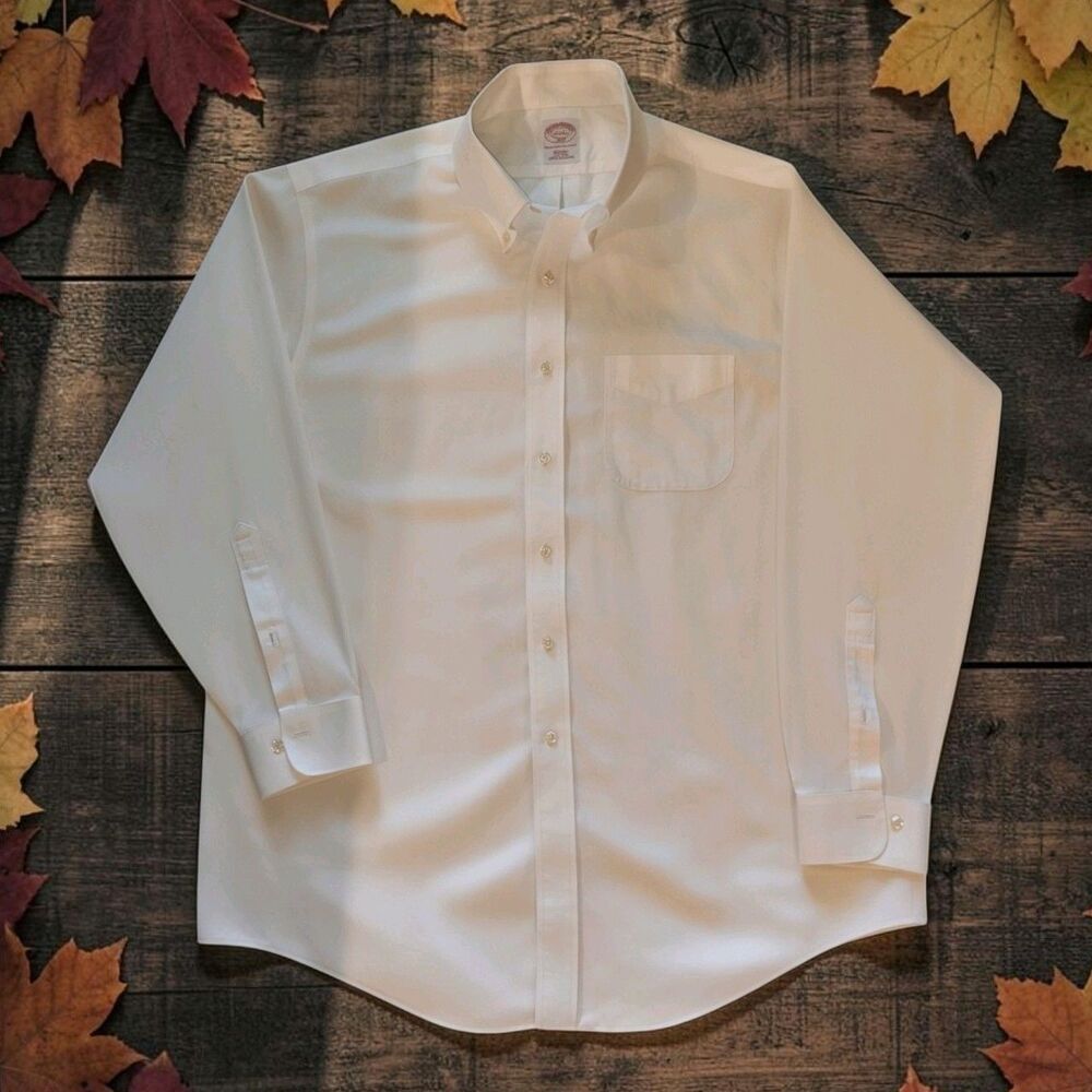 Brooks Brothers 346 Shirt Men's size 17 4/5 White button down